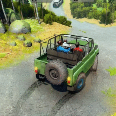 Uphill Jeep Driving