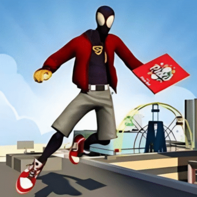 Super Hero Fly Pizza Delivery